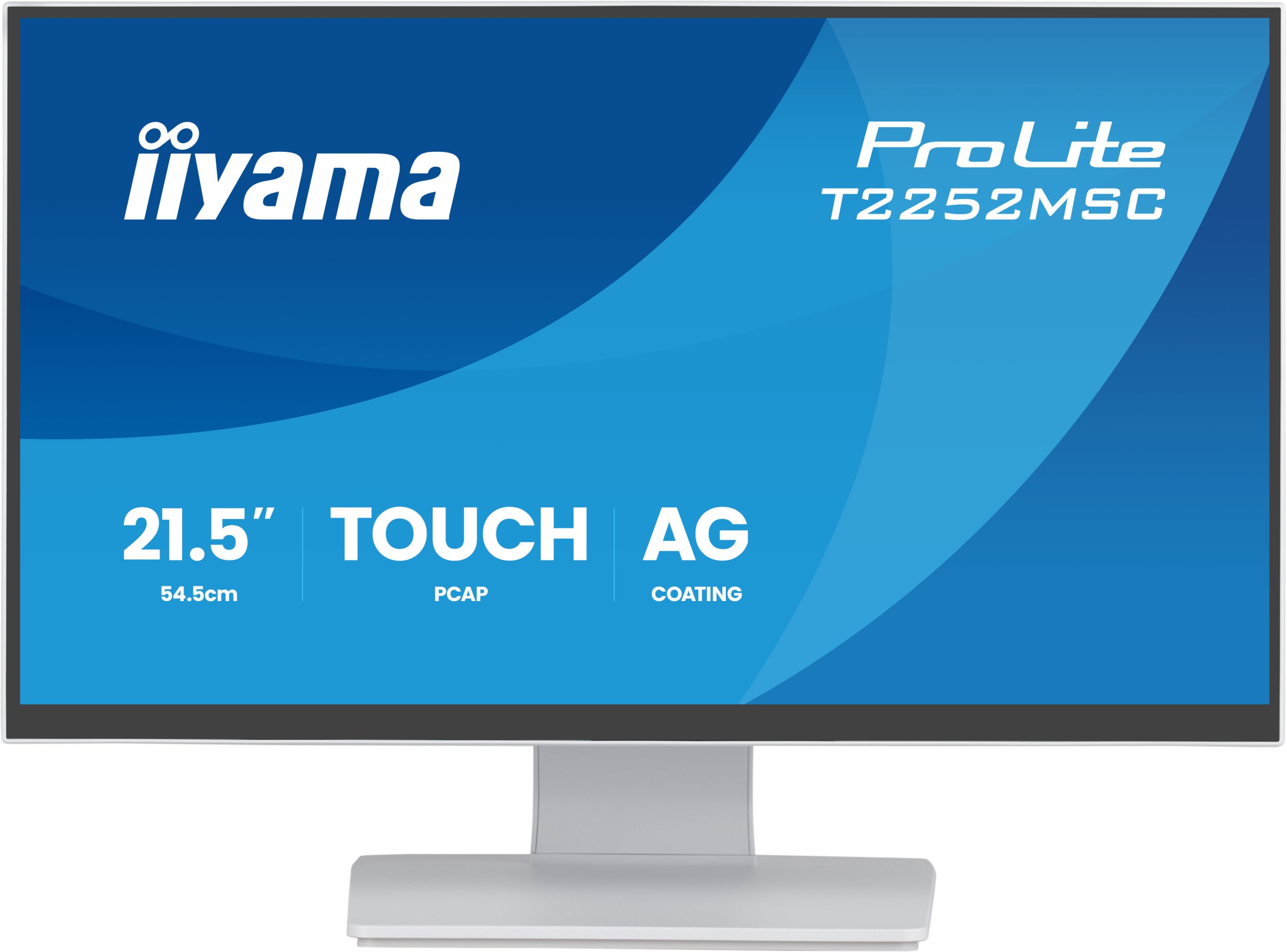 Монитор на допир iiyama T2252MSC-W2AG, 21.4\", FHD, 100 Hz, бел