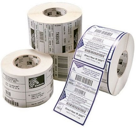 Rrotulla etiketash Zebra Z-Perform 1000T, 64x13mm, bërthamë 76mm, të bardha