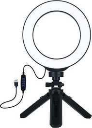 Llambë LED ring pa markë, 16cm, tripod tavoline 12-14.5cm, USB