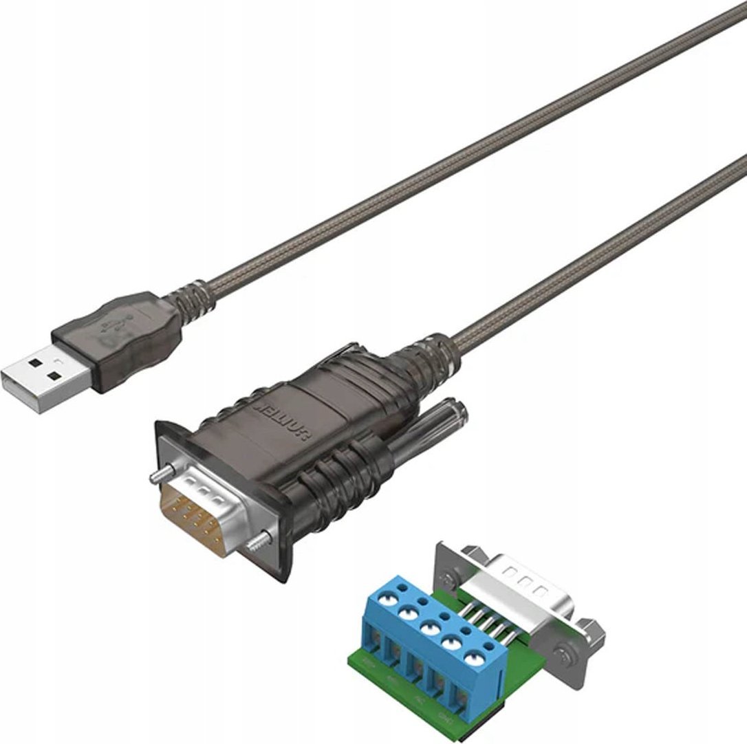 Адаптер Unitek USB 2.0 во RS422 RS485, чипсет FTDI, 1.5m, со USB хаб