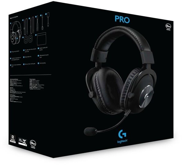 [OUTLET] Kufje Logitech G Pro X, të zeza