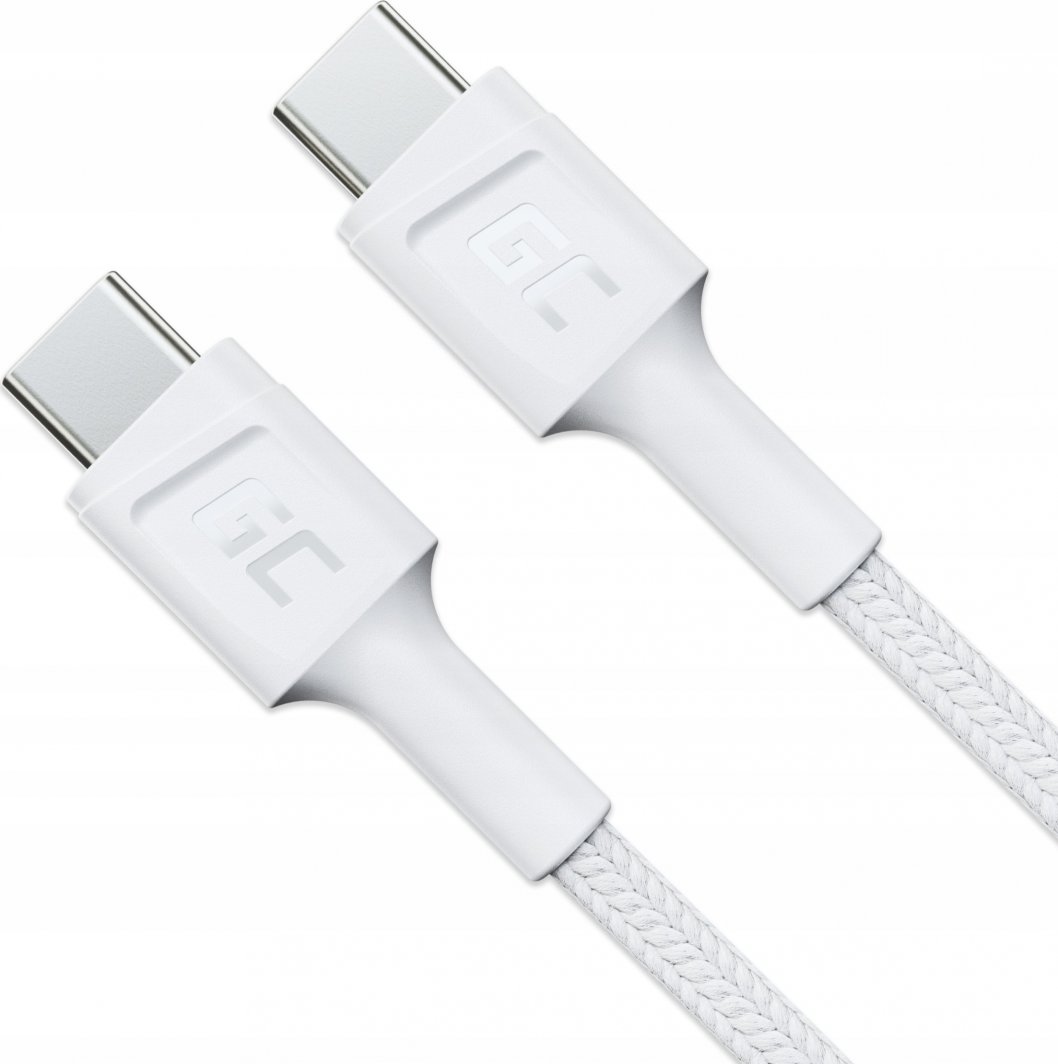 Kabllo karikimi GC PowerStream USB C në USB C, 1.2m, 60W Power Delivery, najlon e bardhë