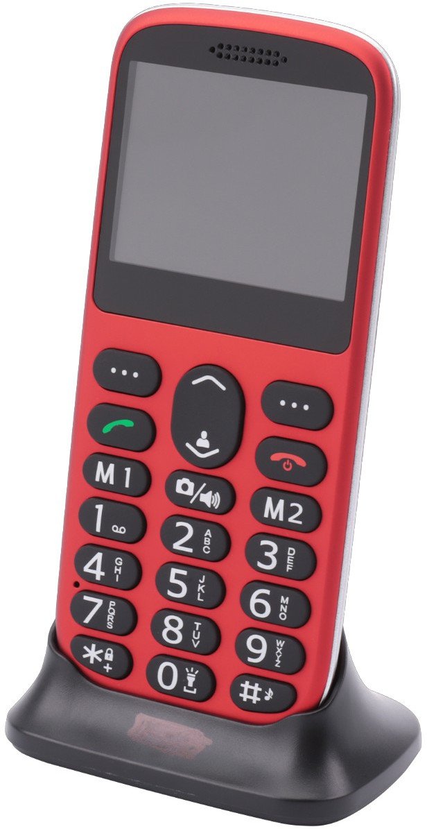 Telefoni mobil Olympia SUN, butona fizikë, funksione bazë, i kuq