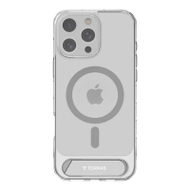 Maskë telefoni Torras Pstand Series për iPhone 16 Pro, magnetike, me stand, transparente
