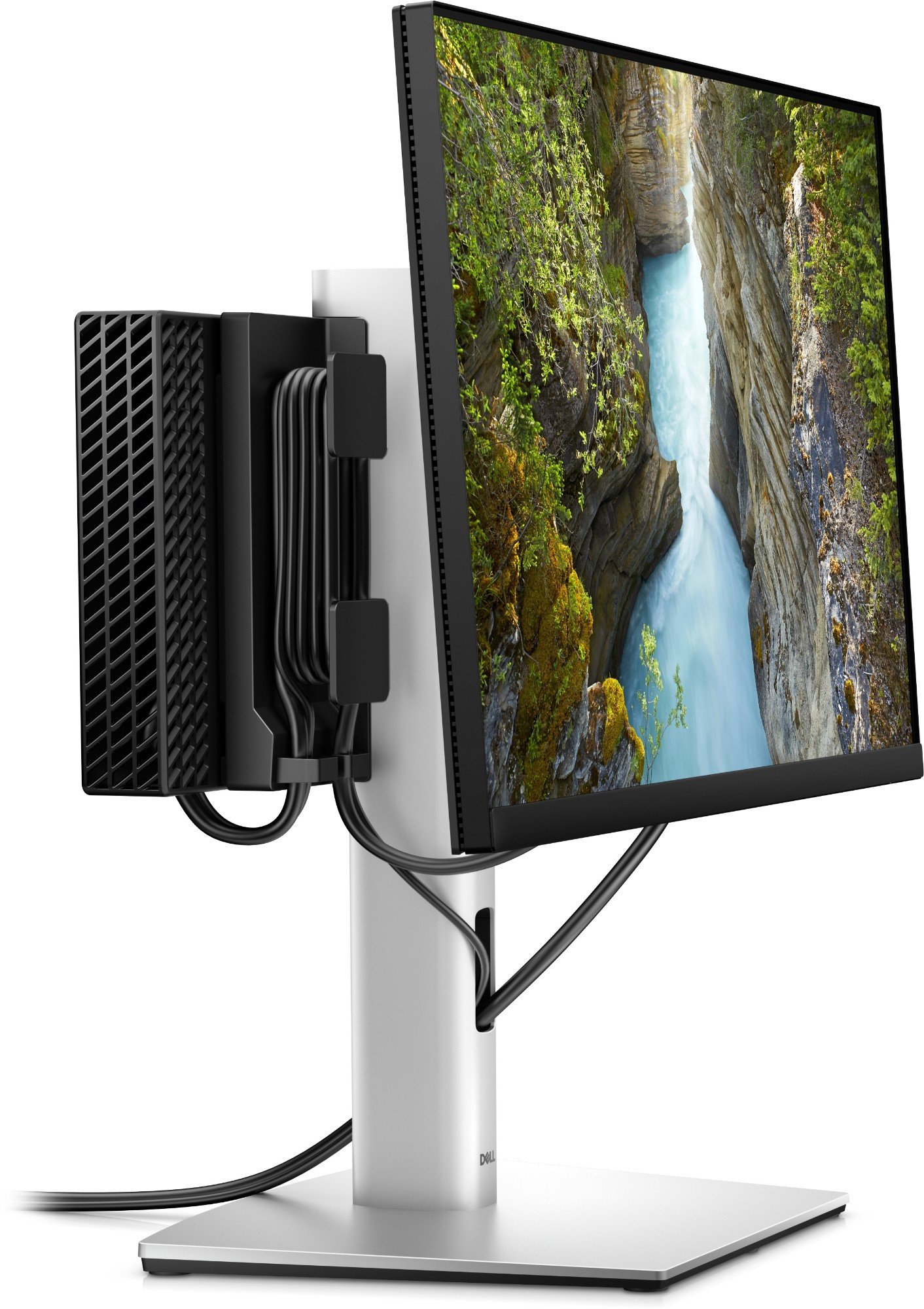 Mbajtëse monitori Dell MFS22, 19"-27", VESA 100x100, argjendtë e zezë