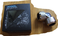 Lidhës kompresimi për tuba të fortë Alphacool Eiszapfen 90°, 16mm, krom