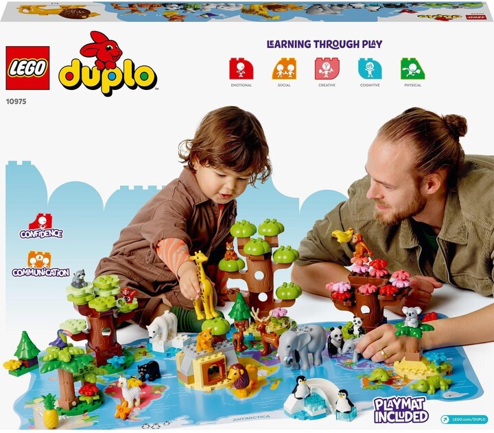 Set lodër LEGO® DUPLO® 10975 Wild animals of the world, 143 pjesë