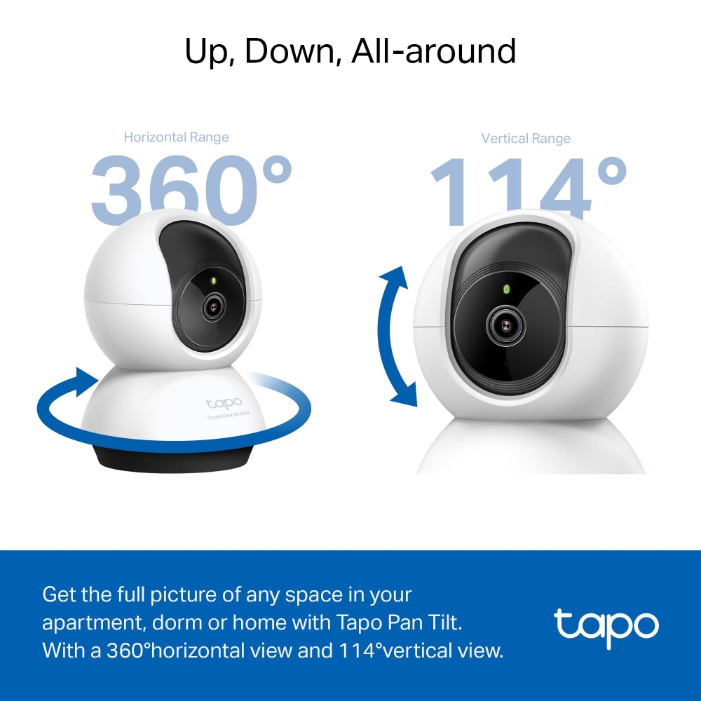 Kamerë TP-Link Tapo C220 Pan/Tilt, Wi-Fi, 512GB, e bardhë