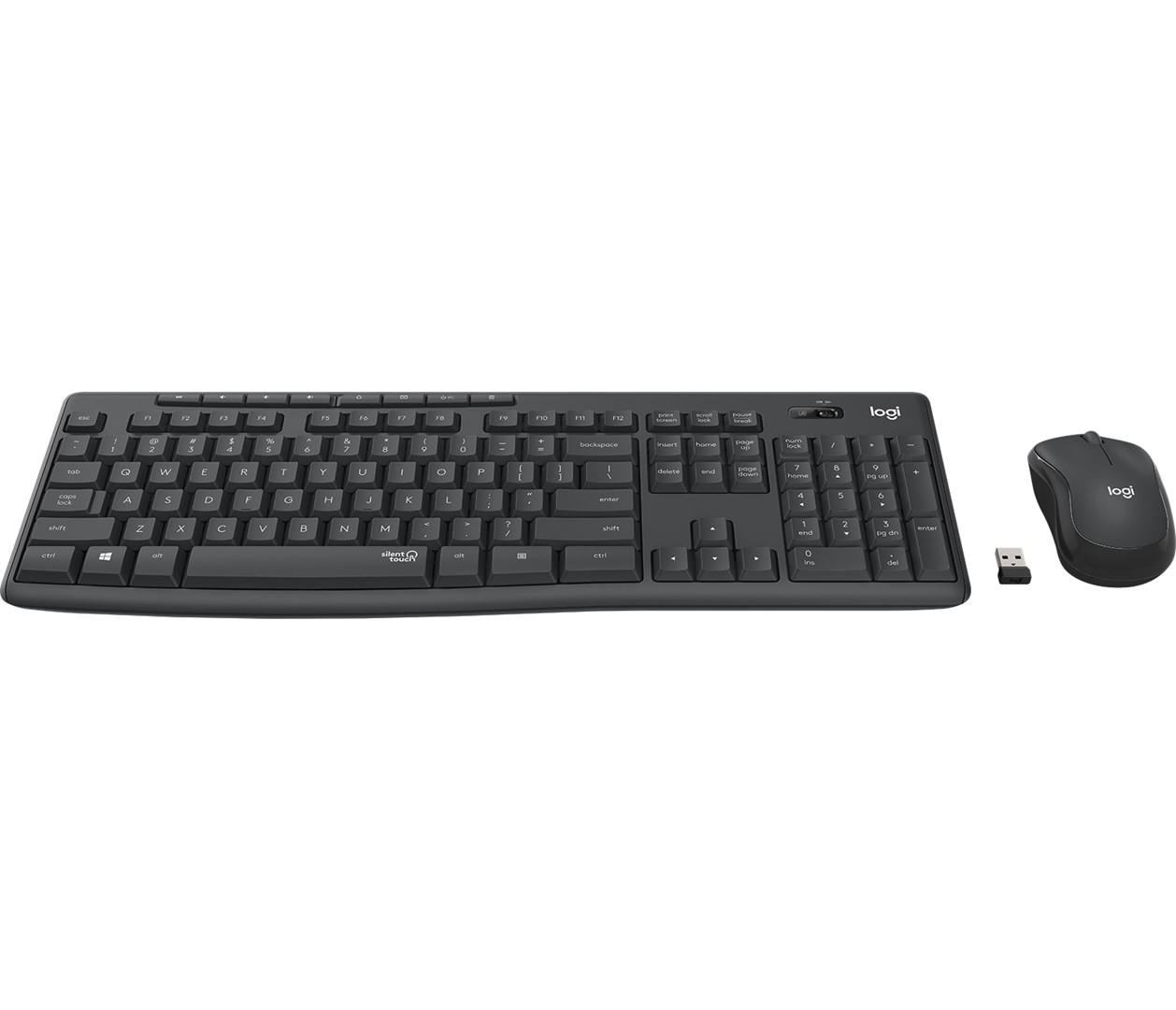Set tastierë dhe maus Logitech MK295 Silent, Wireless, QWERTZ DE, i zi