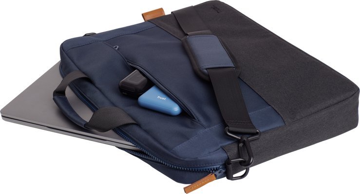 Çantë laptopi Trust Lisboa, 16", material PET i ricikluar, blu