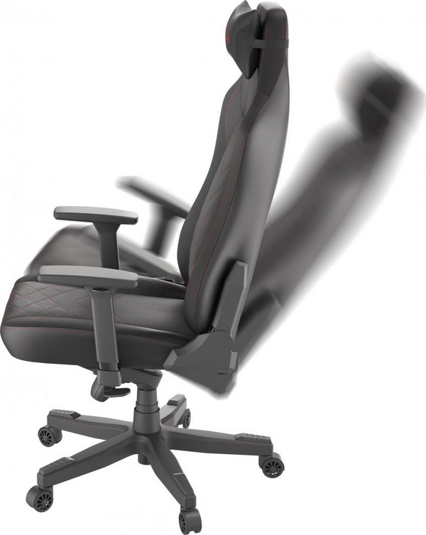 Karrige lojërash Genesis Nitro 890 G2, mekanizëm luhatjeje, bazë metalike, e zezë
