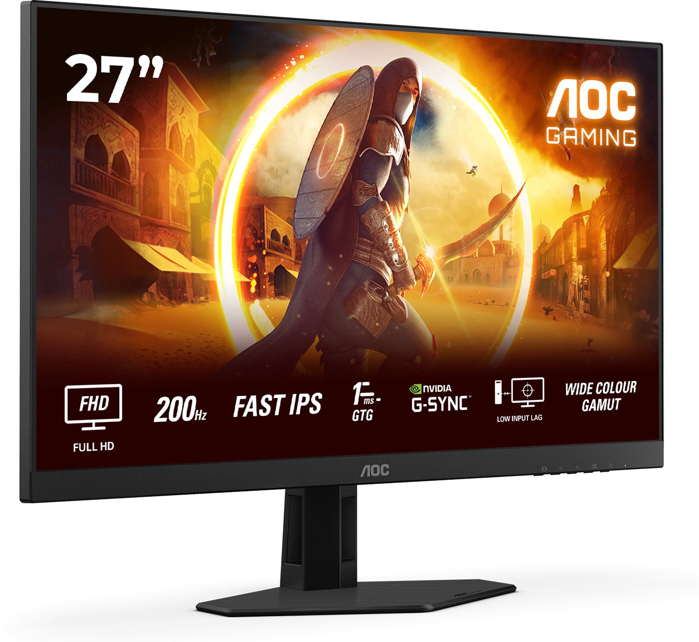 Гејминг монитор AOC 27G4HRE, 27\", Full HD, IPS, црн