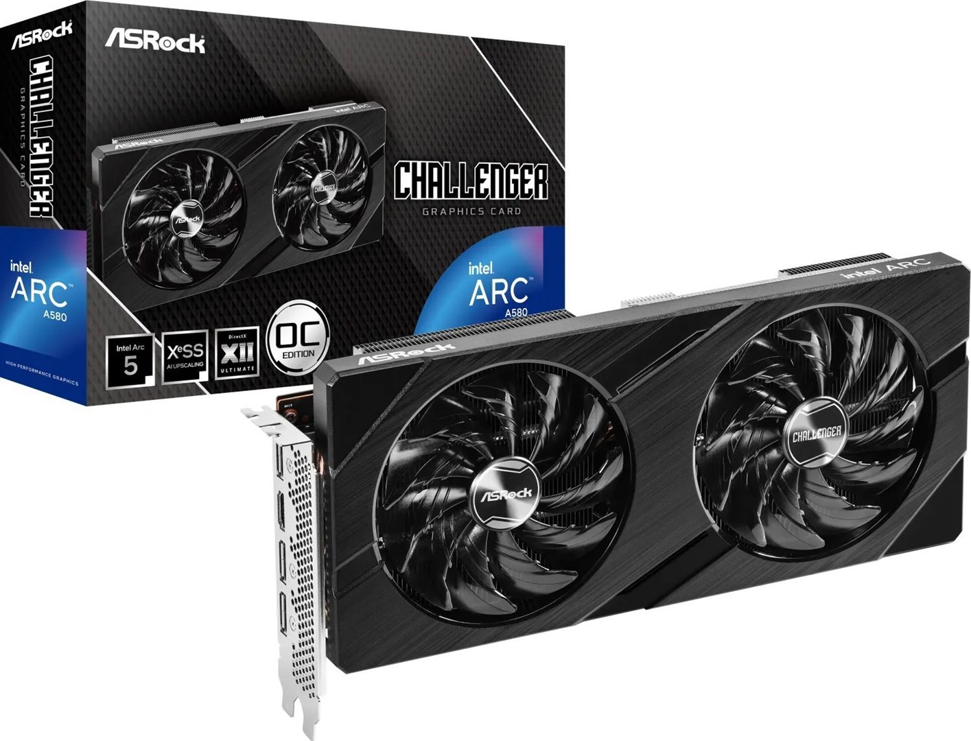 Kartelë grafike ASRock Intel Arc A580 Challenger, 8GB GDDR6, OC Edition
