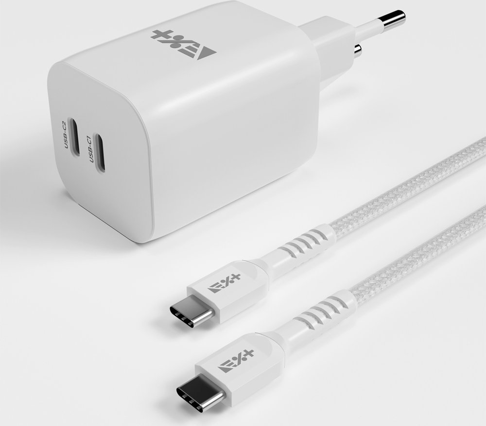 Karikues muri NEXT ONE Fast, 35W GaN, 2x USB-C, i bardhë
