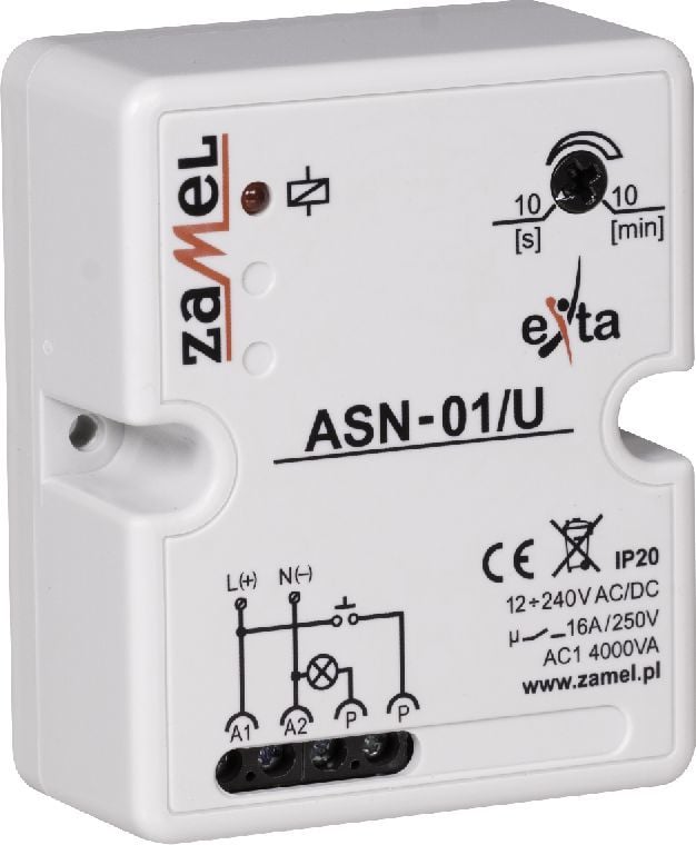 Kohëmatës shkalle Zamel ASN-01/U, 12-240V AC/DC, 16A, i bardhë