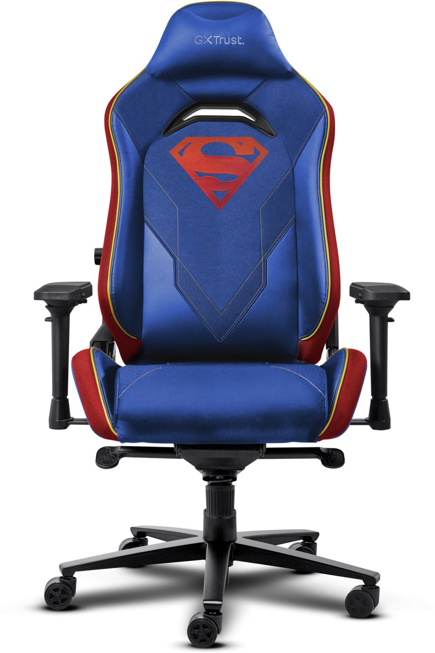 Karrige gaming Trust GXT 721SM Ruya Pro Superman, ergonomike, blu e kuqe