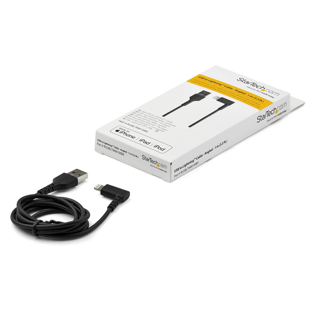 Kabllo Startech, USB-A në Lightning, 1m, e zezë