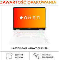 Laptop HP Omen 16 Ultra 7 255H, 16", 24GB RAM, 1TB SSD, i bardhë