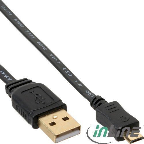 Kabllo USB InLine 31720F, USB A në microUSB, 2 m, i zi