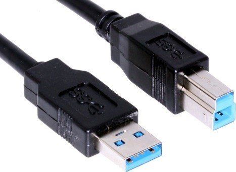 Kabllo PremiumCord USB-A - USB-B, 5m, e zezë