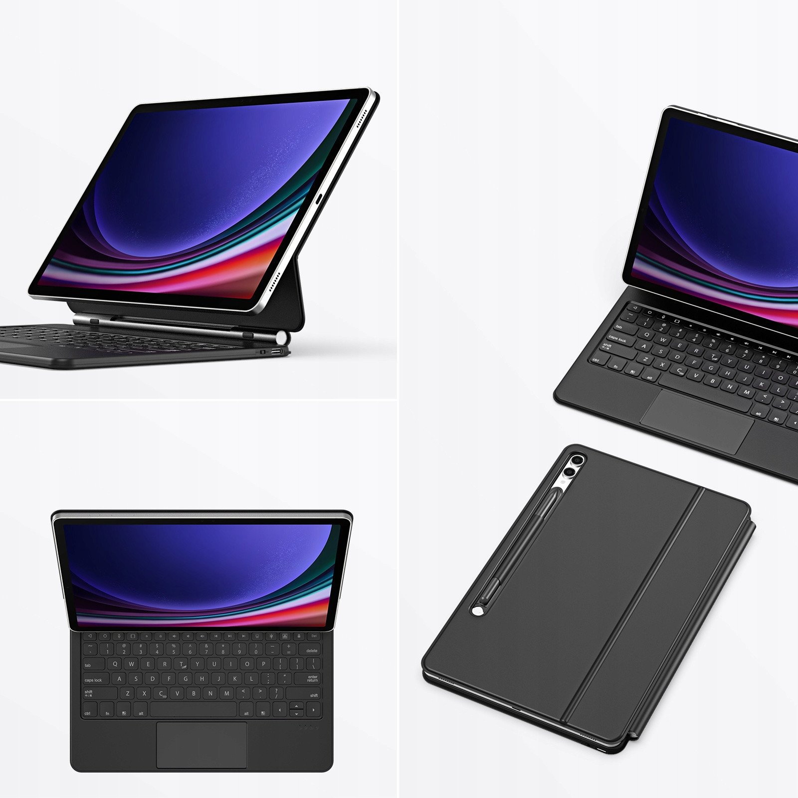 Mbulesë mbrojtëse Dux Ducis Galaxy Tab S10 Plus S9 Plus, rezistente, e zezë