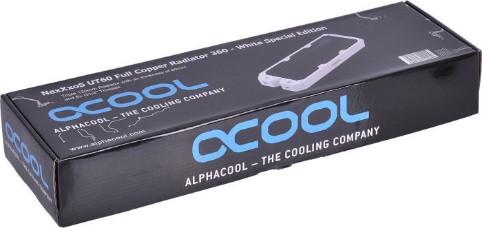 Radiator ftohës Alphacool Alpha NexXxoS UT60, 360mm, Full Copper, edicion special i bardhë