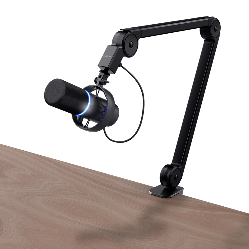 Mikrofon Trust GXT 255+ ONYX, USB, me krah metalik, i zi