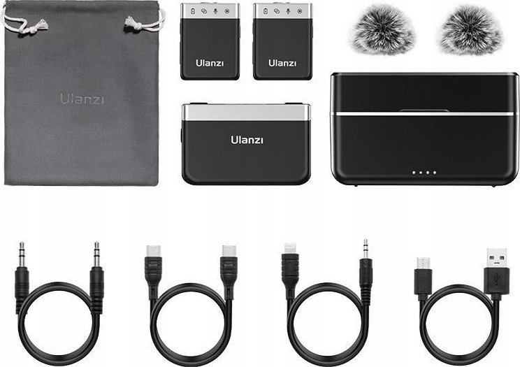Mikrofon wireless Ulanzi AM18 U-Mic, stereo 2.4G, 100m rreze, i zi