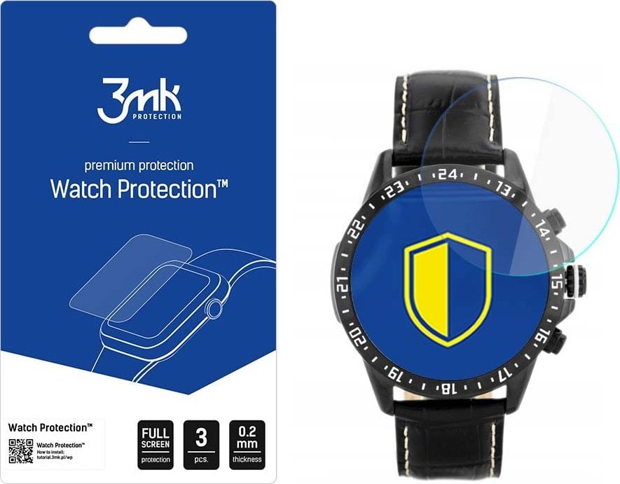 Xham mbrojtës smartwatch 3mk FlexibleGlass për Rubicon RNCF02, fleksibël, 0.2mm, transparent