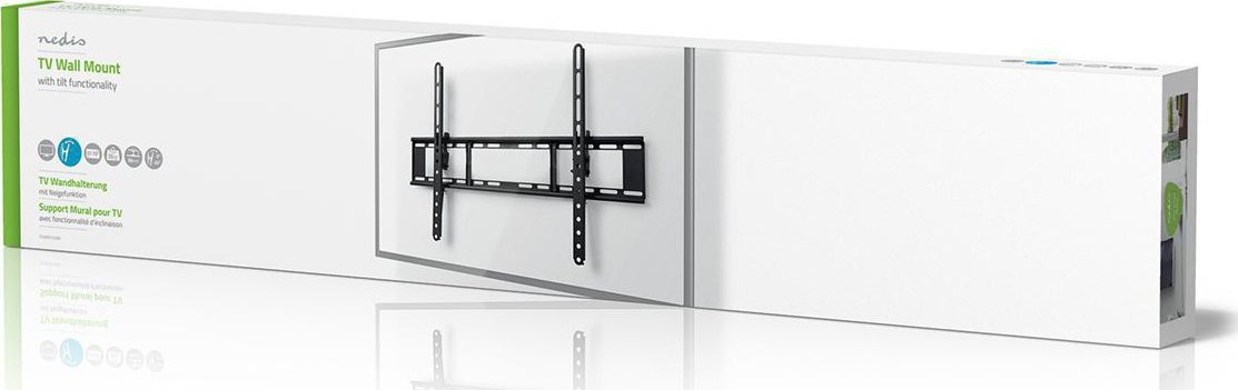 Ѕиден држач за ТВ Nedis, 37-70", VESA, 35 kg, црн