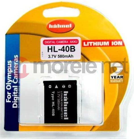 Bateri për kamerë Hahnel HL-40B, Lithium-Ion, 580 mAh, e zezë