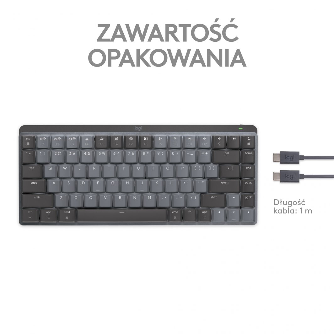Tatierë Logitech MX Mechanical Mini për Mac, gri 