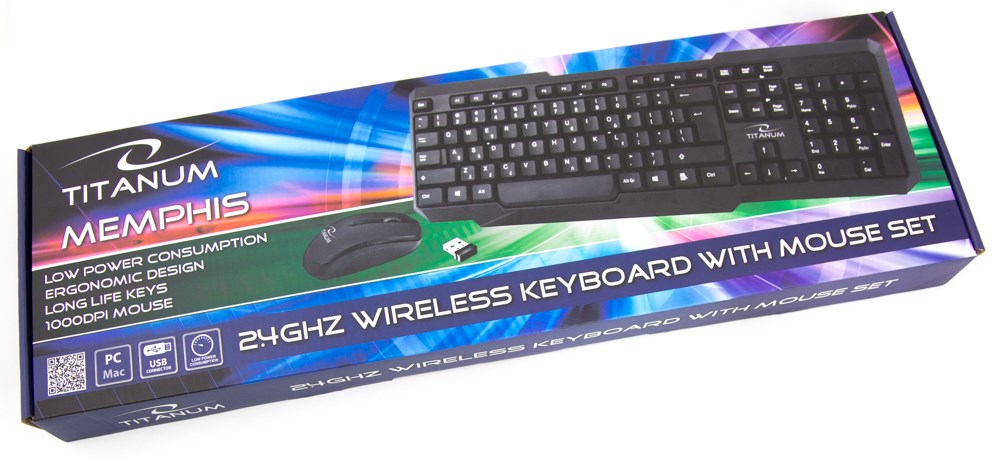 Set tastierë dhe maus Esperanza TK108, Wireless, USB, e zezë