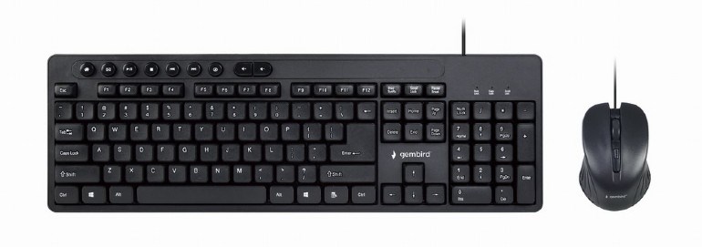 Set tastierë dhe maus Gembird KBS-UM-04, USB, i zi