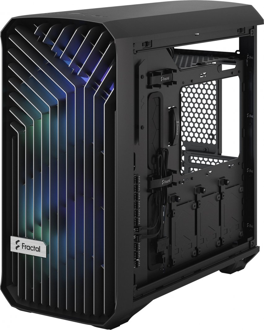 Куќиште за компјутер Fractal Design Torrent Compact RGB, Црна TG Light Tint, Midi Tower