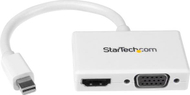 Përshtatës AV StarTech DisplayPort Mini - HDMI - D-Sub (VGA), i bardhë