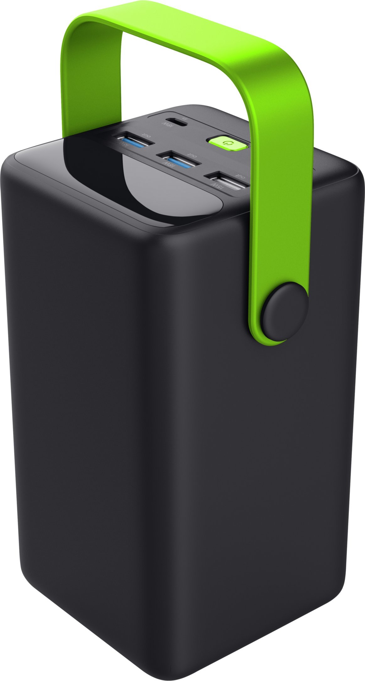 Надворешна батерија Trust Redoh XXL, екран, излез USB и USB C, црна