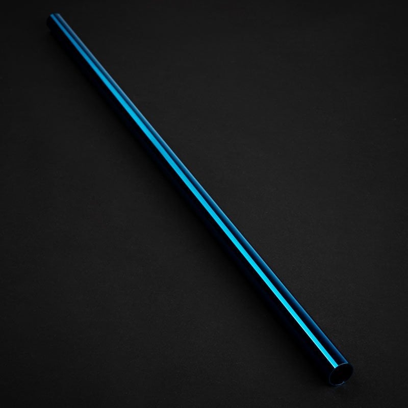 Tub metalik Bitspower None Chamfer Brass, 16mm, 500mm, blu