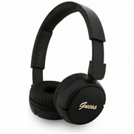 Kufje on ear Guess Metal Logo Script, Bluetooth 5.3, me mikrofon, të zeza