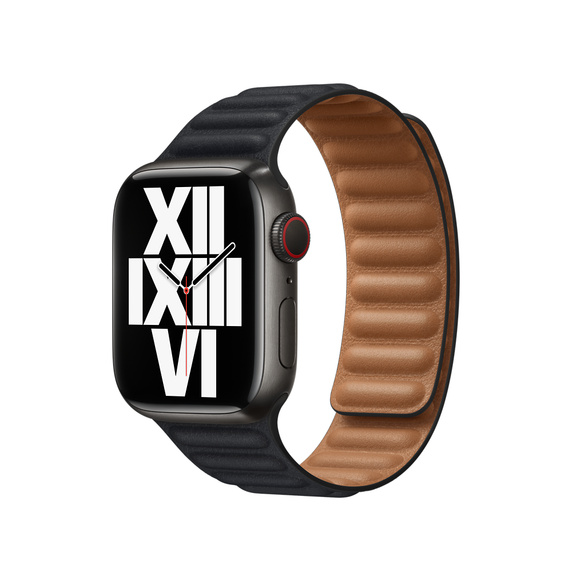 Apple Watch 41mm Band, Midnight Leather Link - S/M