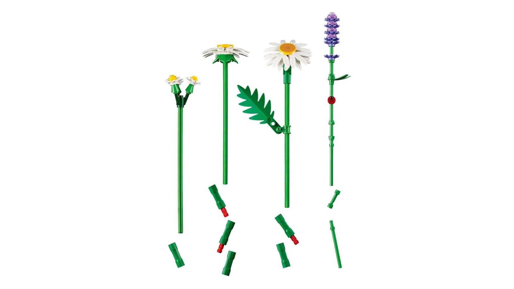 Set LEGO Botanicals Daisies Flower Decor 11508, 133 pjesë, mbi 9 vjeç, shumëngjyrësh