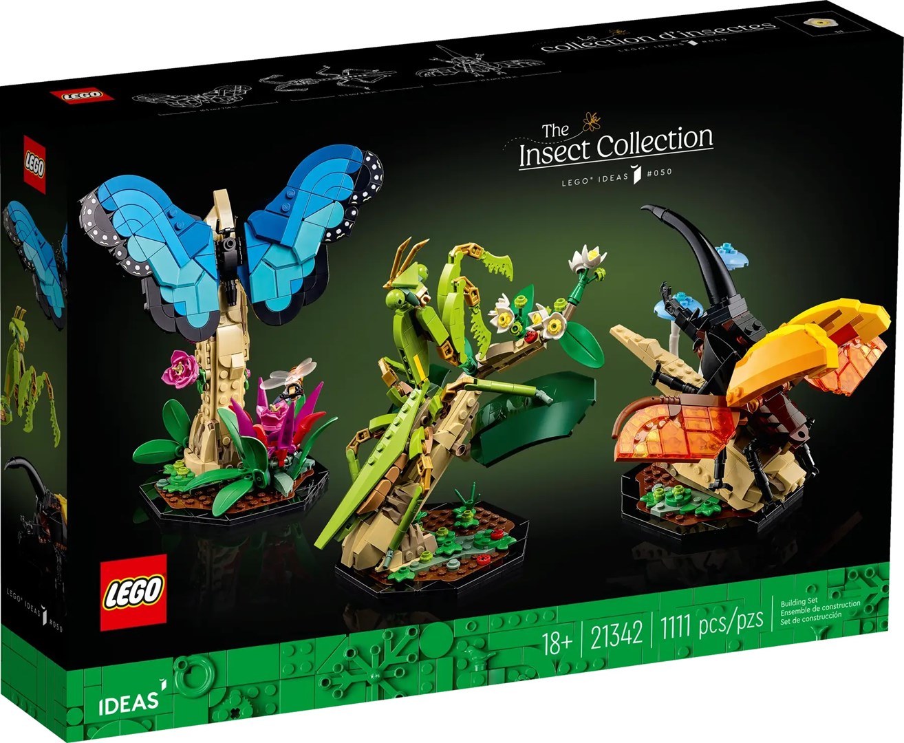 Set LEGO Ideas Insect Collection 21342, modele dekorative, për të rritur dhe fëmijë