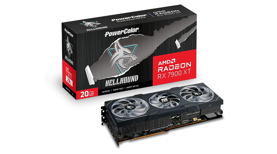 Kartë grafike PowerColor Hell Hound AMD Radeon RX 7900 XT, 20GB GDDR6, PCIe 4.0, e zezë