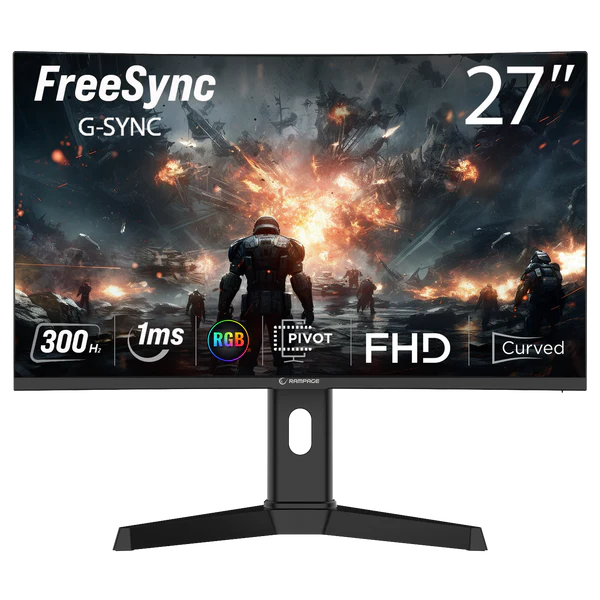 Monitor Rampage DROP DR27C300F  Gaming 27″ Curved FHD 300 Hz Fast VA  – I Zi