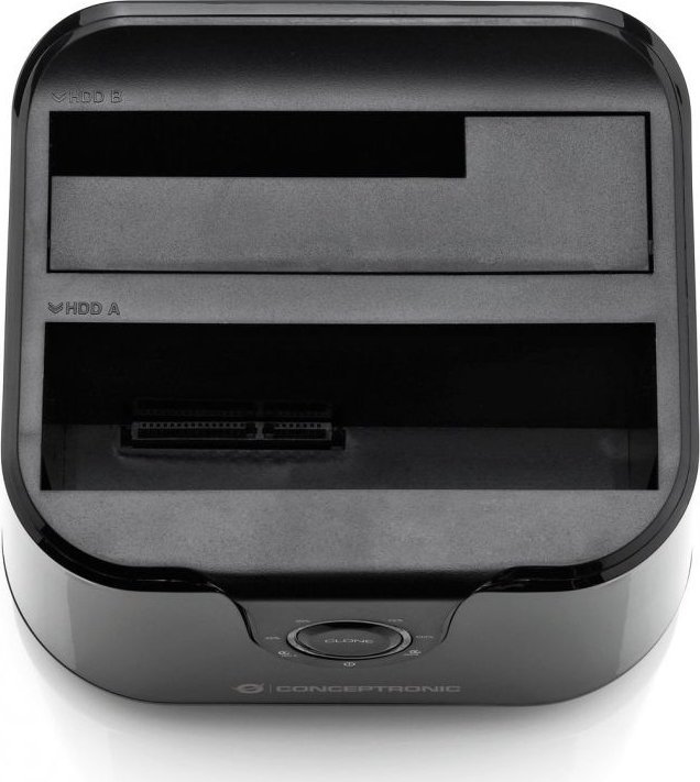 Stacion dokimi për hard disk Conceptronic DONN12B, USB 3.0, dy slote, i zi