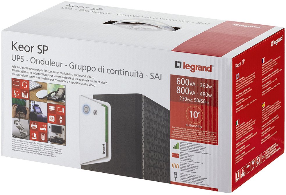 UPS Legrand Keor SP German Version 1500VA 900W, prizë gjermane, i zi