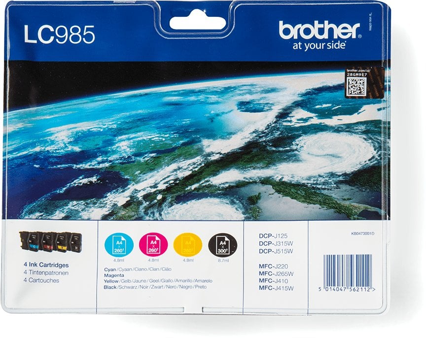 Kartutxh boje Brother LC-985VALBP, set 4 cope, shume-ngjyreshe