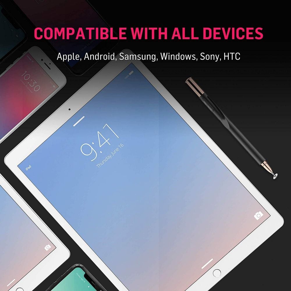 Stilolaps për ekran me prekje Adonit Jot Pro 4, preciz, alumin, i zi