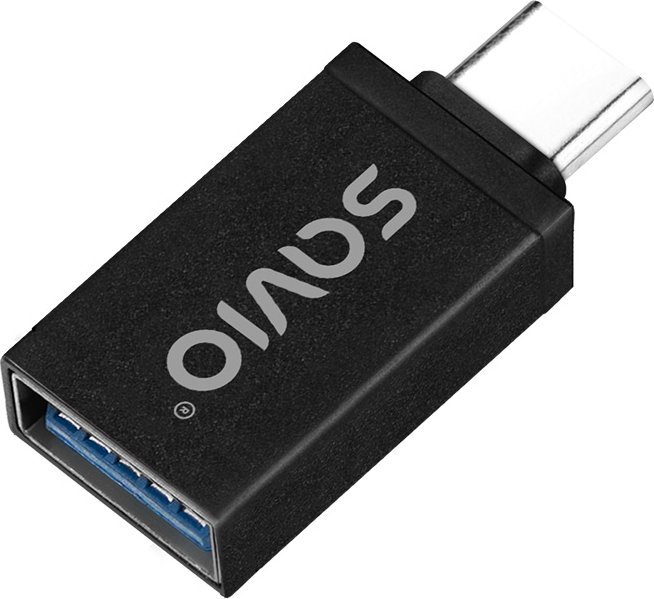 Адаптер USB Savio AK-80, USB-A 3.1 во USB-C 3.1, OTG, црн