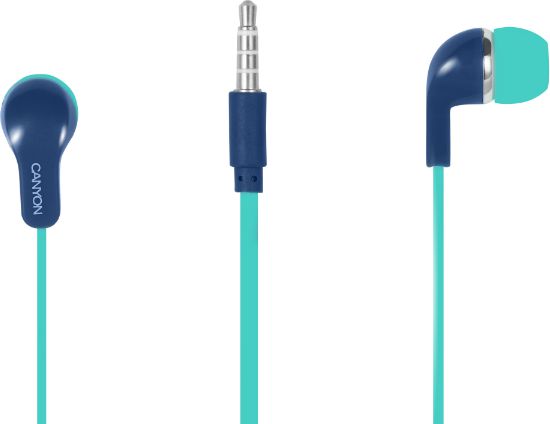 Kufje in ear Canyon CNS CEPM02GBL, me mikrofon, me kabllo, jeshile blu